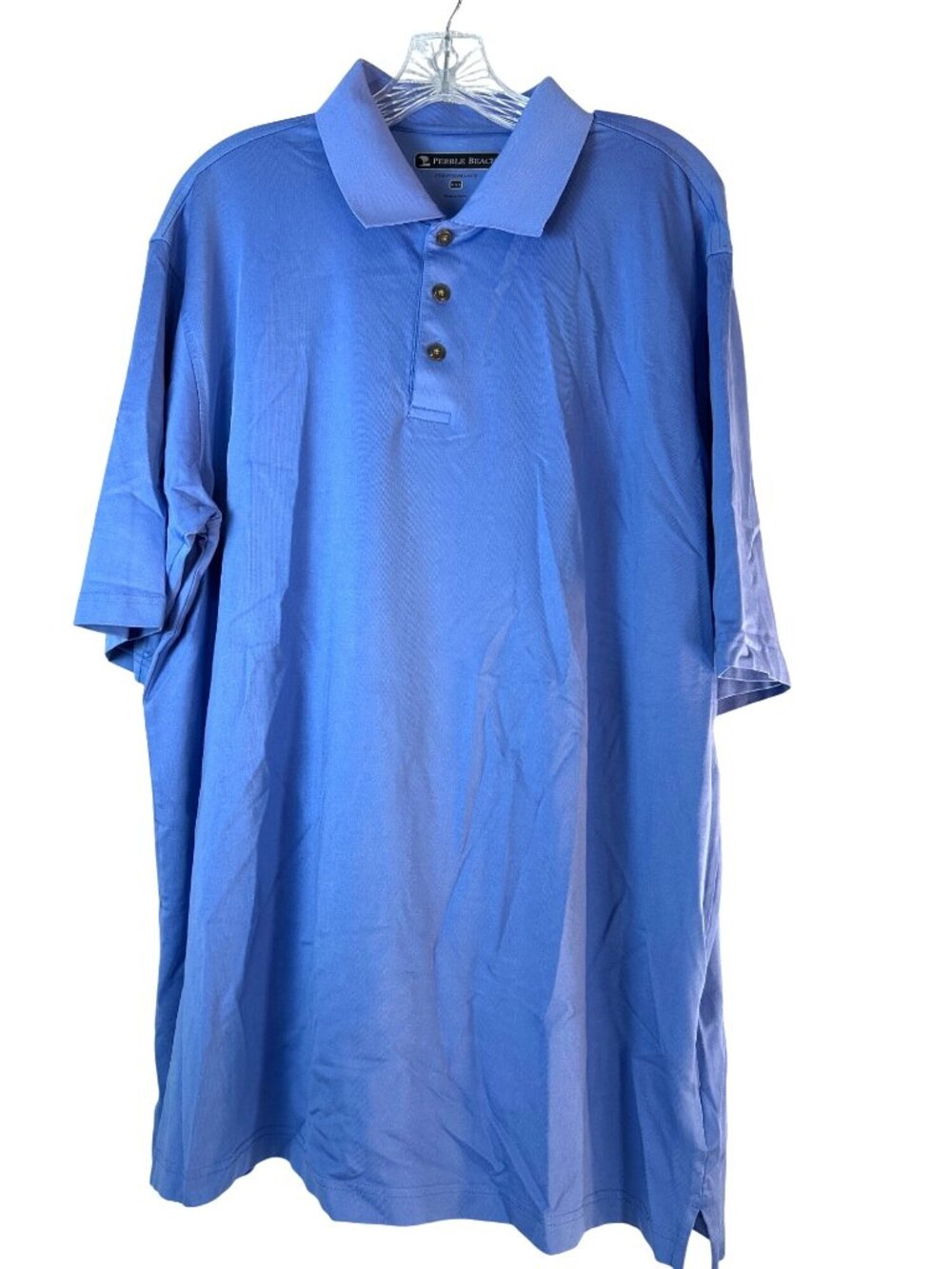Pebble Beach Performance Mens Golf Polo Shirt Blue Size XXL